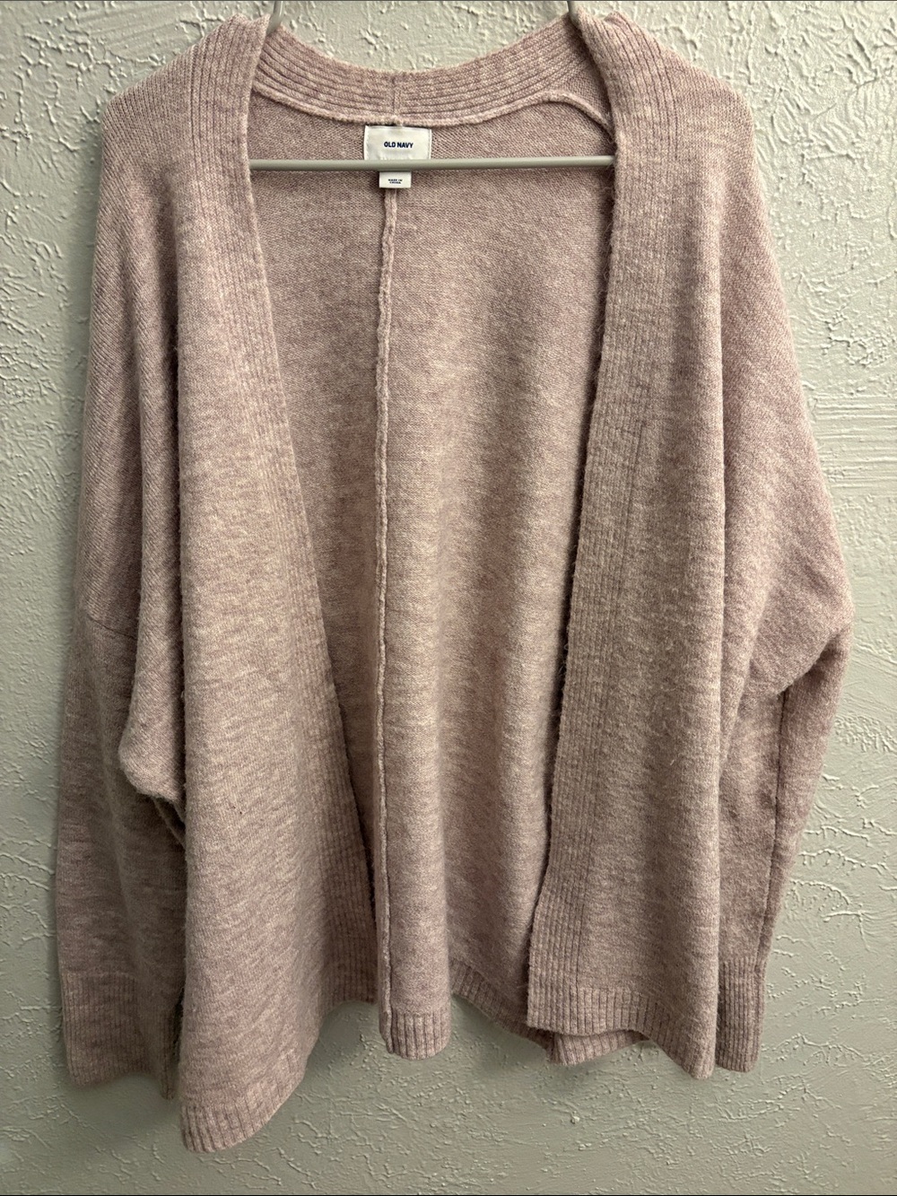 Old Navy Blush Open-Front Cozy Cardigan